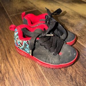 DC Kids Black and Red Sneakers